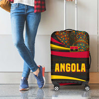 Angola Luggage Cover with Red Black Yellow Tribal Design and Elephant - Wonder Print Shop