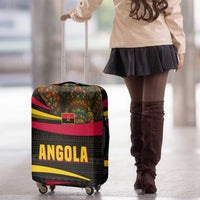 Angola Luggage Cover with Red Black Yellow Tribal Design and Elephant - Wonder Print Shop
