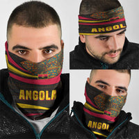 Angola Neck Gaiter with Red Black Yellow Tribal Design and Elephant TS04