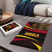 Angola Puzzle with Red Black Yellow Tribal Design and Elephant - Wonder Print Shop
