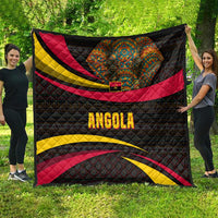 Angola Quilt with Red Black Yellow Tribal Design and Elephant - Wonder Print Shop