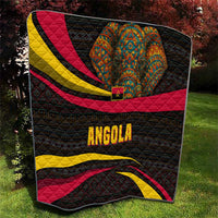 Angola Quilt with Red Black Yellow Tribal Design and Elephant - Wonder Print Shop