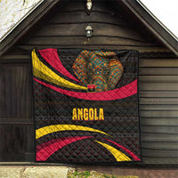 Angola Quilt with Red Black Yellow Tribal Design and Elephant - Wonder Print Shop