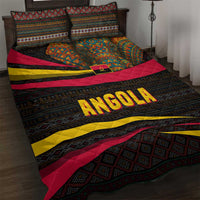 Angola Quilt Bed Set with Red Black Yellow Tribal Design and Elephant - Wonder Print Shop