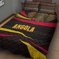 Angola Quilt Bed Set with Red Black Yellow Tribal Design and Elephant - Wonder Print Shop
