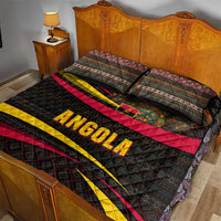Angola Quilt Bed Set with Red Black Yellow Tribal Design and Elephant - Wonder Print Shop