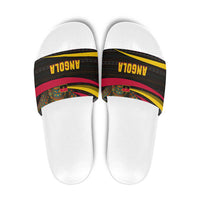 Angola Slide Sandals with Red Black Yellow Tribal Design and Elephant - Wonder Print Shop