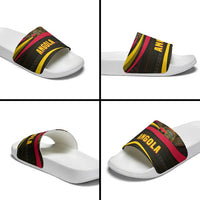 Angola Slide Sandals with Red Black Yellow Tribal Design and Elephant - Wonder Print Shop