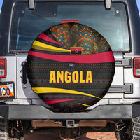 Angola Spare Tire Cover with Red Black Yellow Tribal Design and Elephant - Wonder Print Shop