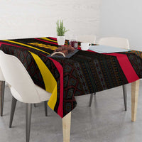 Angola Tablecloth with Red Black Yellow Tribal Design and Elephant - Wonder Print Shop