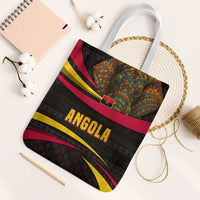 Angola Tote Bag with Red Black Yellow Tribal Design and Elephant - Wonder Print Shop
