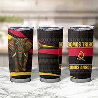 Angola Tumbler Cup with Red Black Yellow Tribal Design and Elephant - Wonder Print Shop