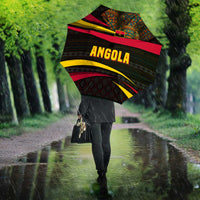 Angola Umbrella with Red Black Yellow Tribal Design and Elephant - Wonder Print Shop