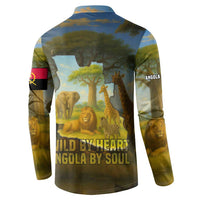Angola Button Sweatshirt with Savannah Wildlife Design and African Animal - Wonder Print Shop