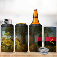 Angola 4 in 1 Can Cooler Tumbler with Savannah Wildlife Design and African Animal - Wonder Print Shop