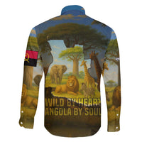 Angola Family Matching Long Sleeve Bodycon Dress and Hawaiian Shirt with Savannah Wildlife Design and African Animal - Wonder Print Shop