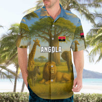 Angola Hawaiian Shirt with Savannah Wildlife Design and African Animal - Wonder Print Shop