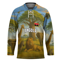 Angola Hockey Jersey with Savannah Wildlife Design and African Animal - Wonder Print Shop