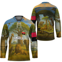 Angola Hockey Jersey with Savannah Wildlife Design and African Animal - Wonder Print Shop
