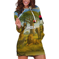 Angola Hoodie Dress with Savannah Wildlife Design and African Animal - Wonder Print Shop