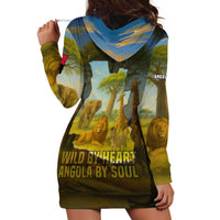 Angola Hoodie Dress with Savannah Wildlife Design and African Animal - Wonder Print Shop