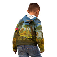 Angola Kid Hoodie with Savannah Wildlife Design and African Animal - Wonder Print Shop