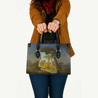 Angola Leather Bag with Savannah Wildlife Design and African Animal - Wonder Print Shop