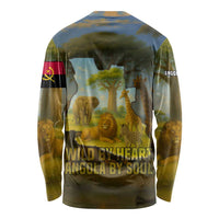 Angola Long Sleeve Shirt with Savannah Wildlife Design and African Animal - Wonder Print Shop