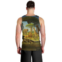 Angola Men Tank Top with Savannah Wildlife Design and African Animal - Wonder Print Shop