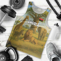 Angola Men Tank Top with Savannah Wildlife Design and African Animal - Wonder Print Shop