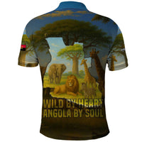 Angola Polo Shirt with Savannah Wildlife Design and African Animal - Wonder Print Shop