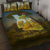 Angola Quilt Bed Set with Savannah Wildlife Design and African Animal - Wonder Print Shop