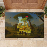 Angola Rubber Doormat with Savannah Wildlife Design and African Animal - Wonder Print Shop