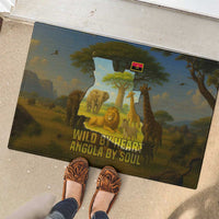 Angola Rubber Doormat with Savannah Wildlife Design and African Animal - Wonder Print Shop