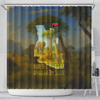 Angola Shower Curtain with Savannah Wildlife Design and African Animal - Wonder Print Shop