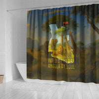 Angola Shower Curtain with Savannah Wildlife Design and African Animal - Wonder Print Shop