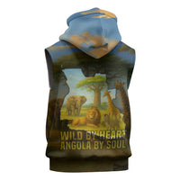 Angola Sleeveless Hoodie with Savannah Wildlife Design and African Animal - Wonder Print Shop
