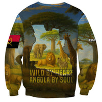 Angola Sweatshirt with Savannah Wildlife Design and African Animal - Wonder Print Shop