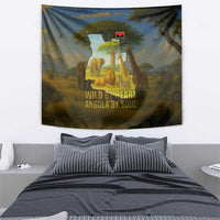 Angola Tapestry with Savannah Wildlife Design and African Animal - Wonder Print Shop