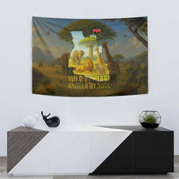 Angola Tapestry with Savannah Wildlife Design and African Animal - Wonder Print Shop