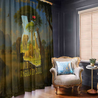 Angola Window Curtain with Savannah Wildlife Design and African Animal - Wonder Print Shop