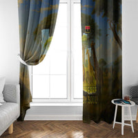 Angola Window Curtain with Savannah Wildlife Design and African Animal - Wonder Print Shop