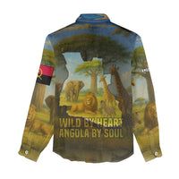Angola Women Casual Shirt with Savannah Wildlife Design and African Animal - Wonder Print Shop