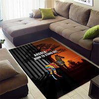 Angola Area Rug with Sunset Zebra Design and African Nature - Wonder Print Shop