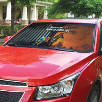 Angola Auto Sun Shade with Sunset Zebra Design and African Nature - Wonder Print Shop