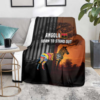 Angola Blanket with Sunset Zebra Design and African Nature - Wonder Print Shop