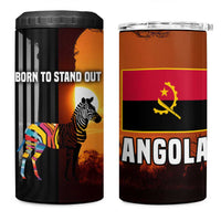 Angola 4 in 1 Can Cooler Tumbler with Sunset Zebra Design and African Nature - Wonder Print Shop