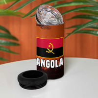 Angola 4 in 1 Can Cooler Tumbler with Sunset Zebra Design and African Nature - Wonder Print Shop