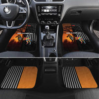 Angola Car Mats with Sunset Zebra Design and African Nature - Wonder Print Shop