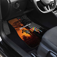 Angola Car Mats with Sunset Zebra Design and African Nature - Wonder Print Shop